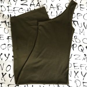 One shoulder tank maxi dress